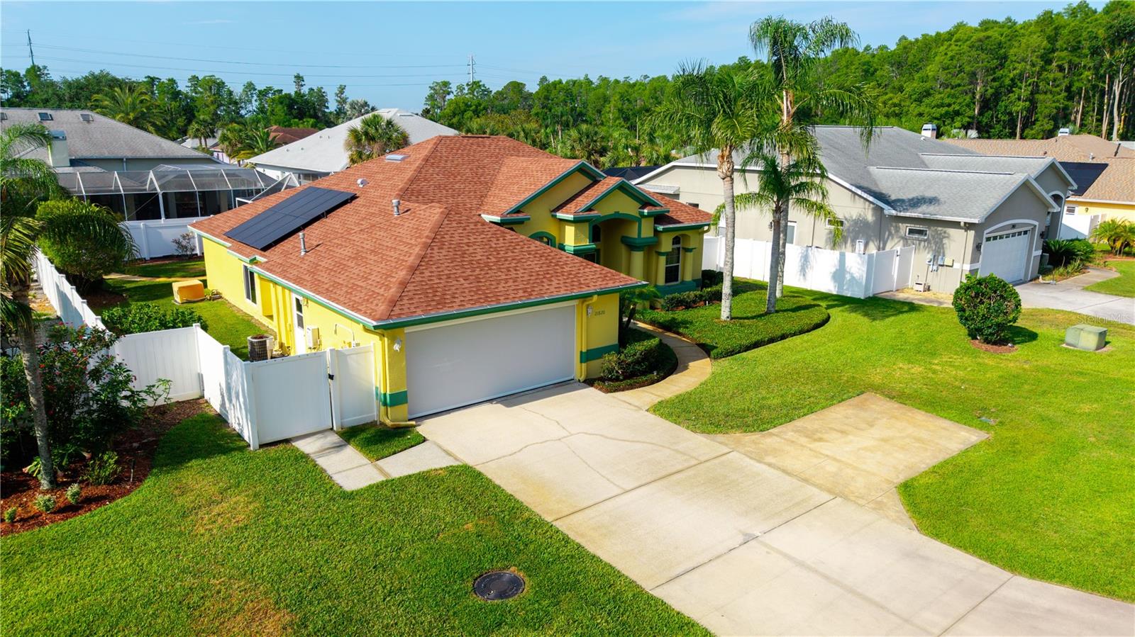 Solar panels provides a huge savings on the electric bill. Panels are owned outright.