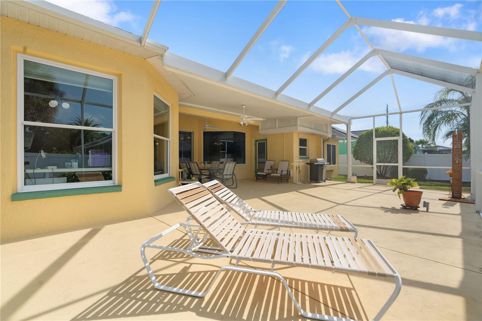 Screening of lanai was recently replaced. Sunbathing without clothes is allowed in the privacy of your backyard.