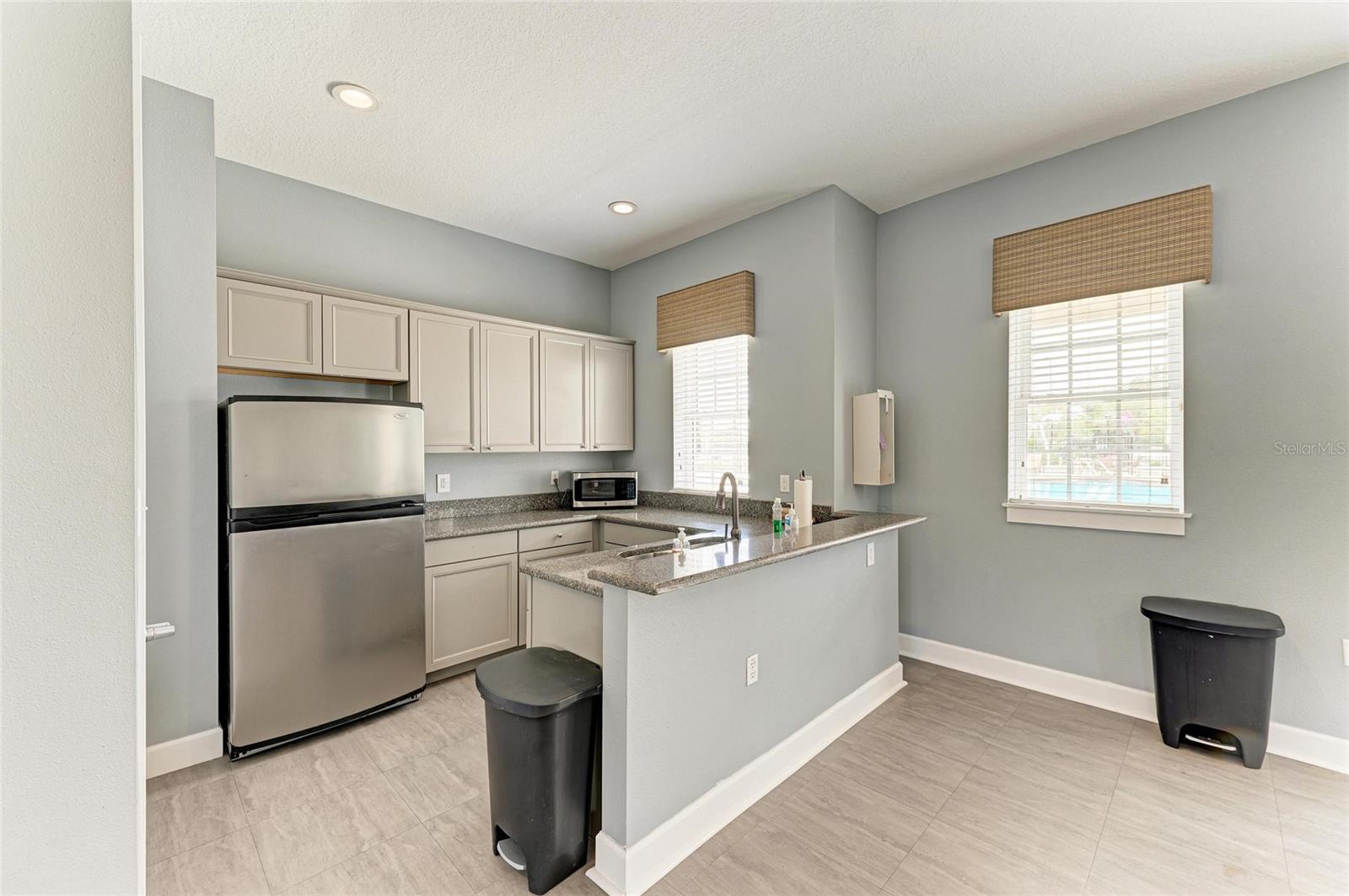 Small kitchenette in clubhouse meeting room