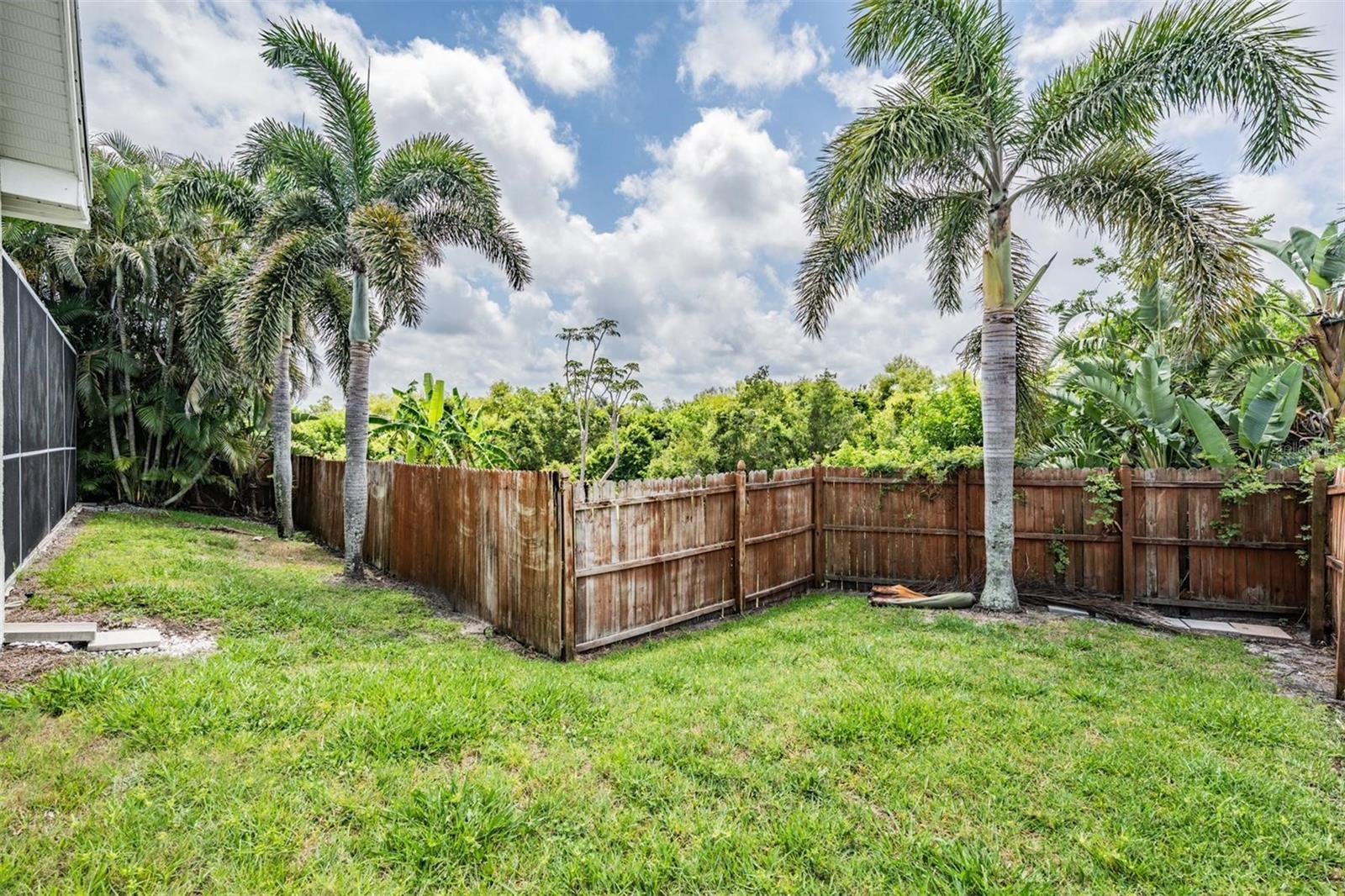 Private backyard