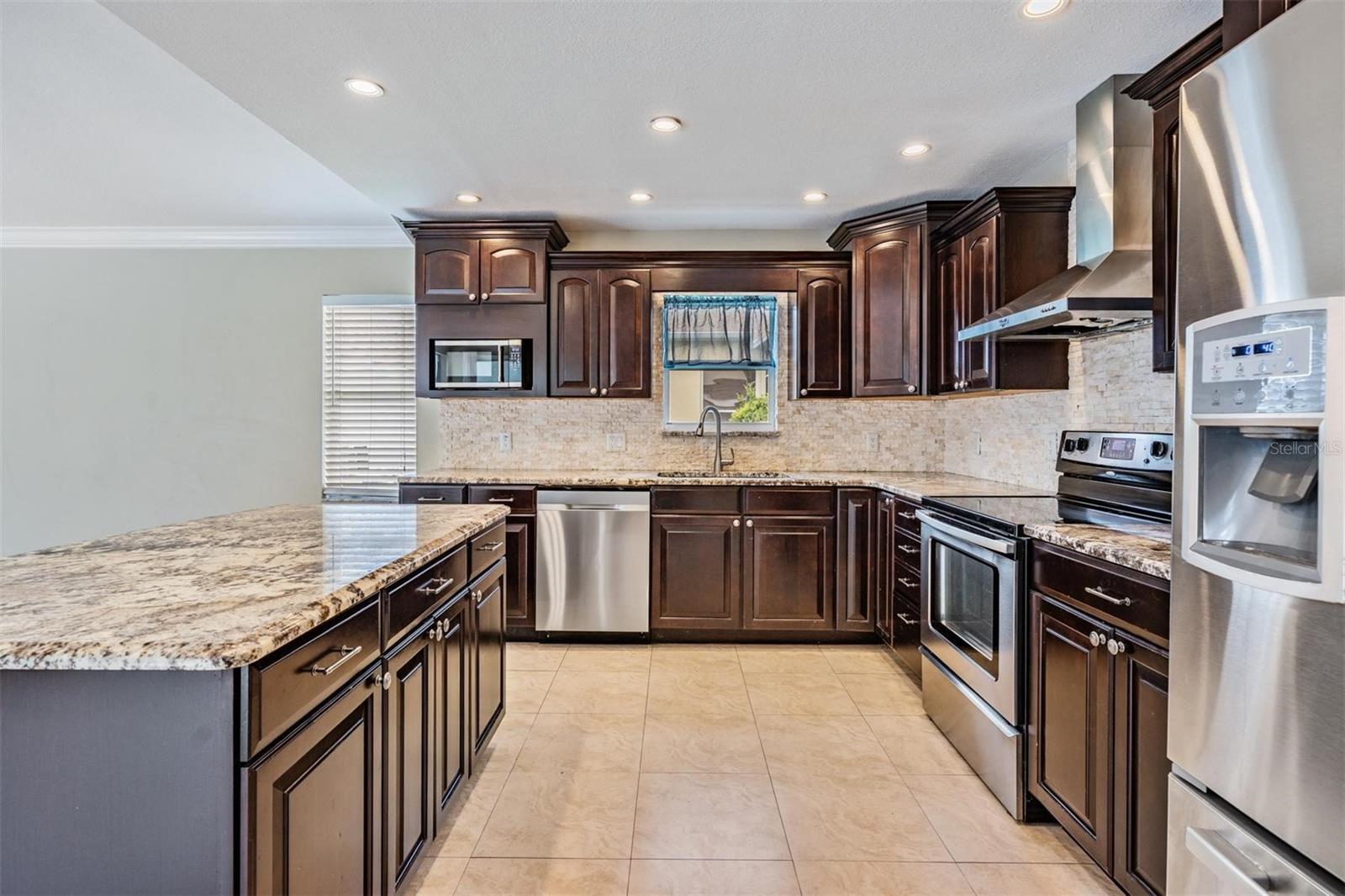 More than ample counter and cabinet space