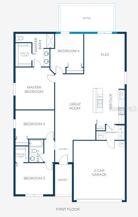 Floor Plan - Model home - actual features may vary.