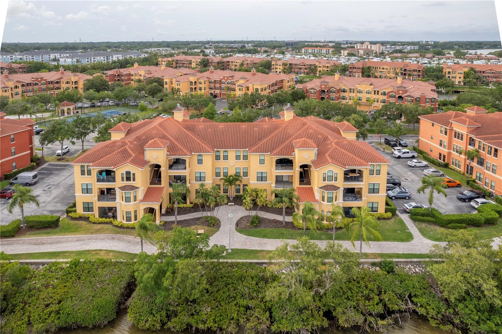 Aerial view/ Back of the Building