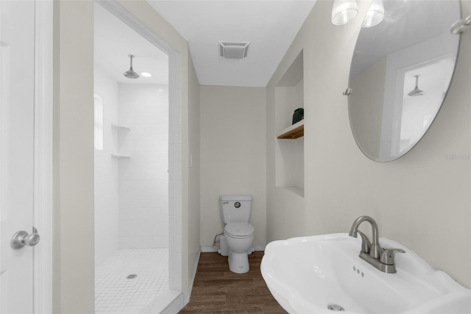Full Bathroom in detached garage.