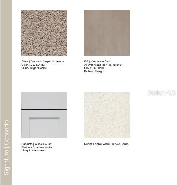 Design Selections. Home is currently under construction, selections subject to change.