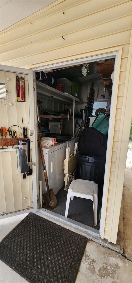 Shed off of carport