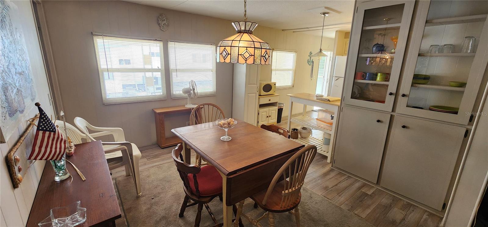 Dining with custom built ins