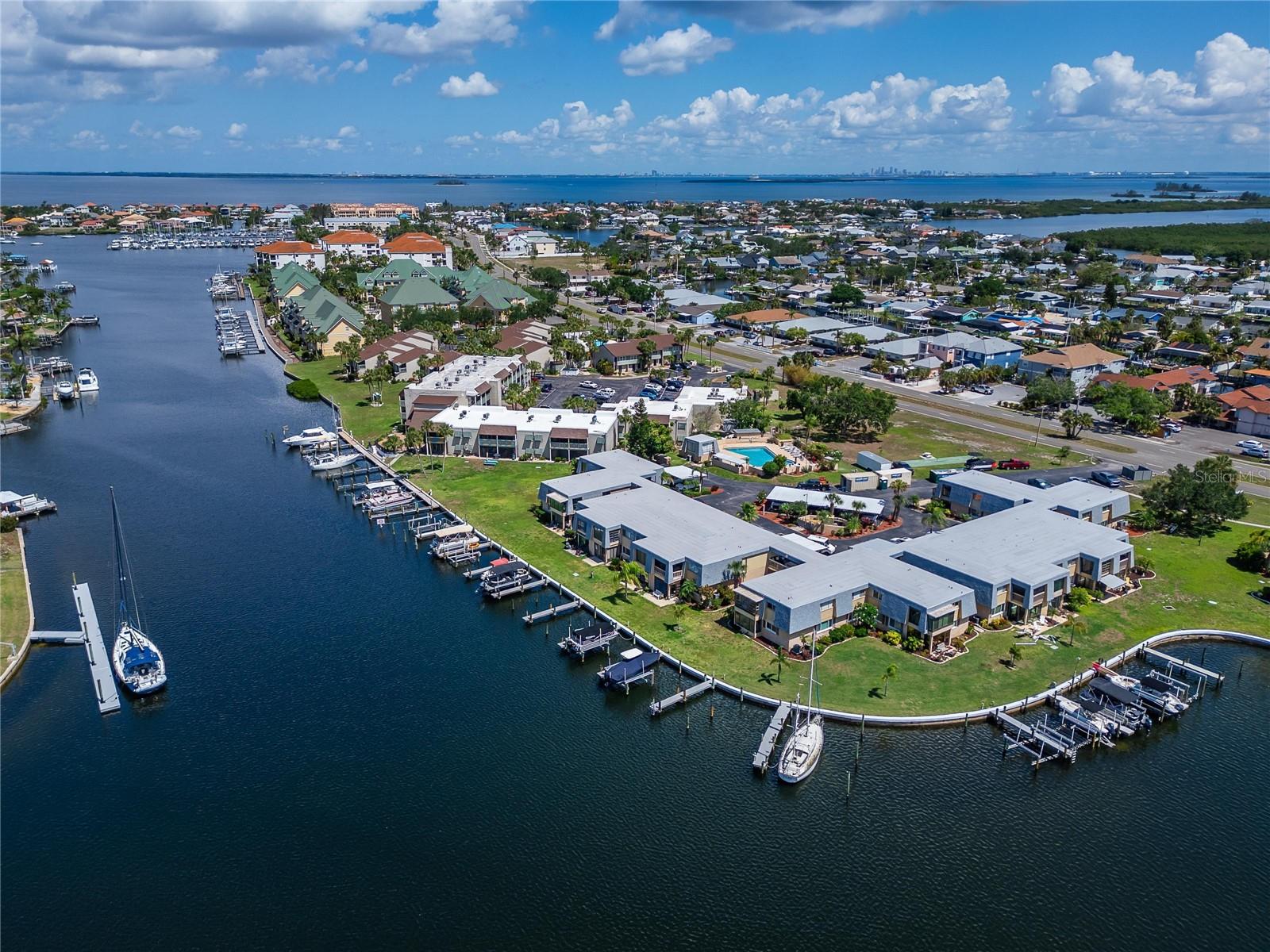 Community Aerial Overview w/Boat Slips