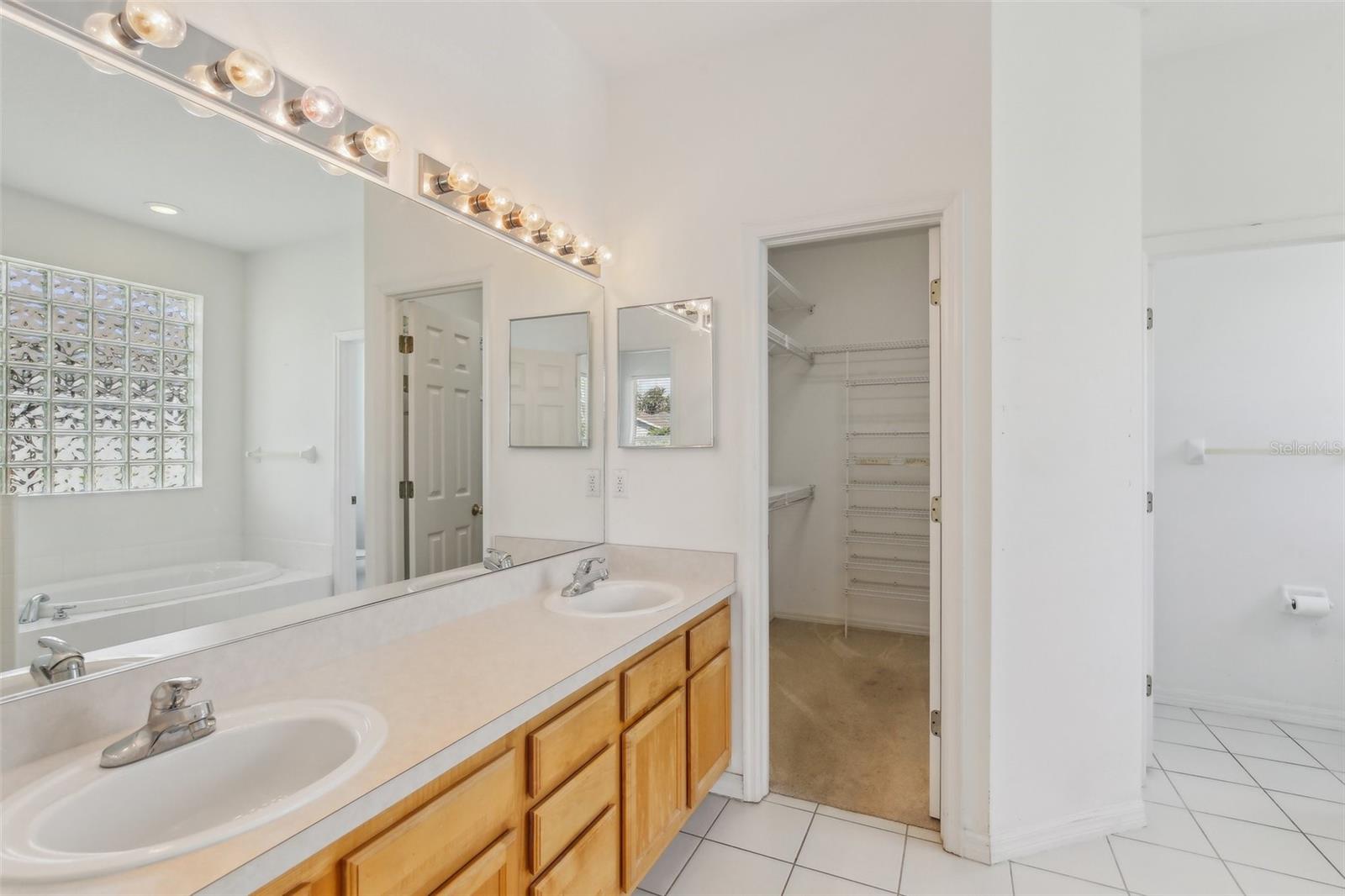 PRIMARY HAS DOUBLE SINK VANITY