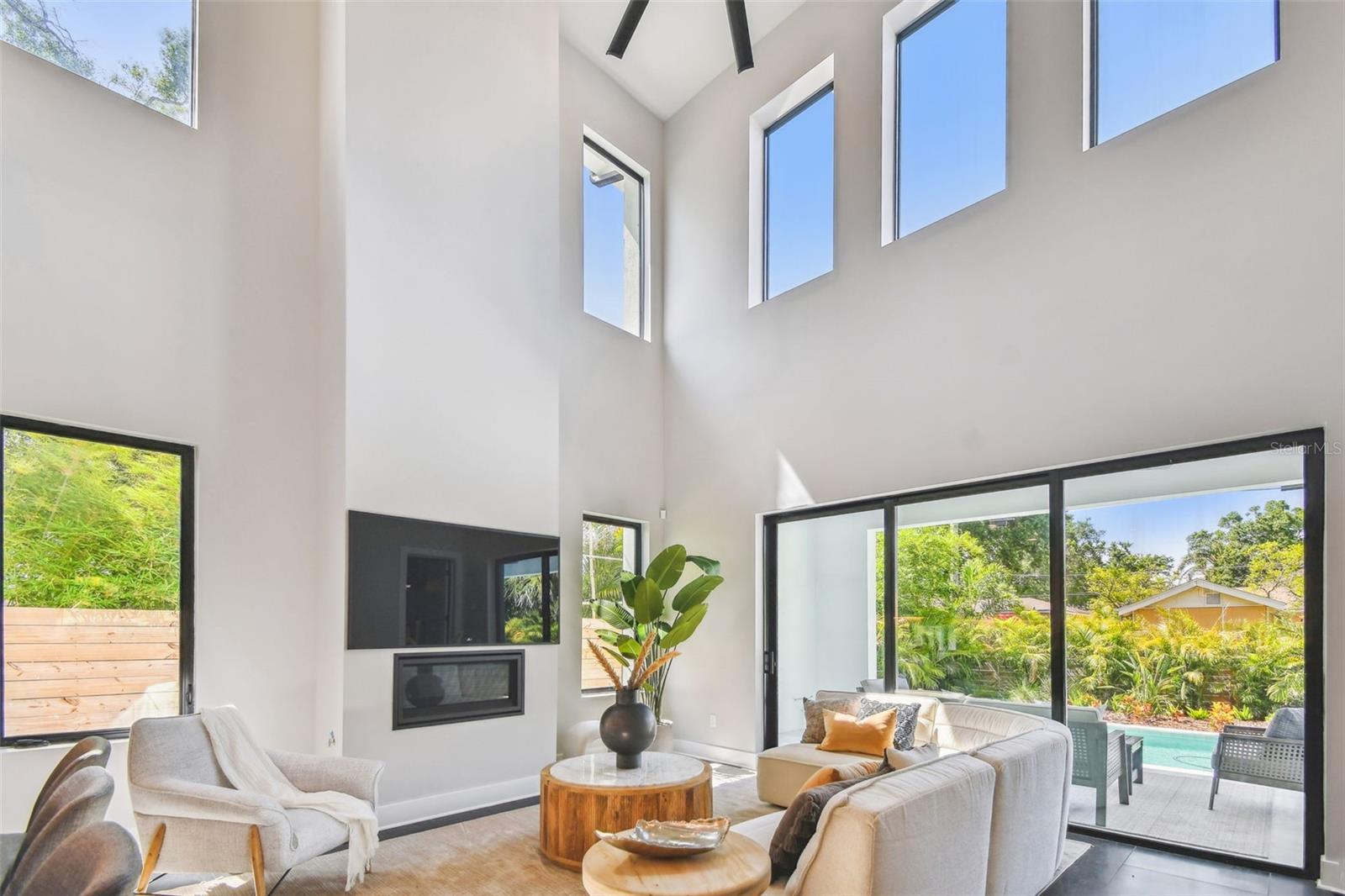 Open Floor Plan - Living Room with Gas Fireplace