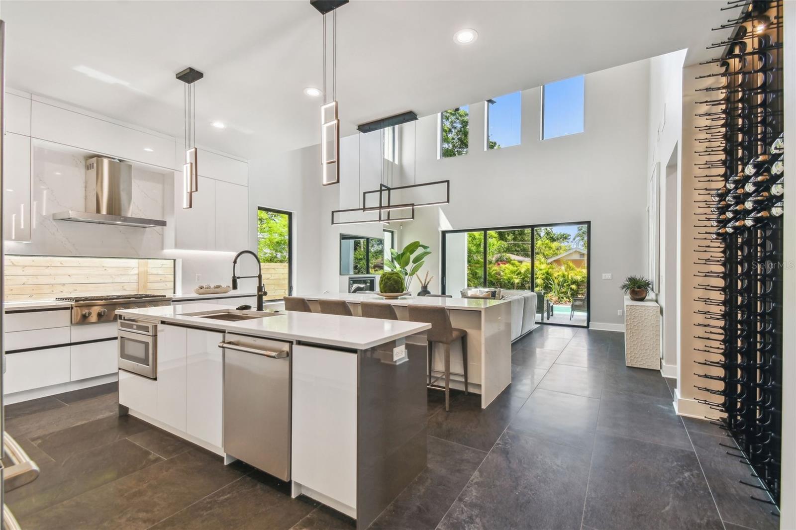 Kitchen has Double Islands