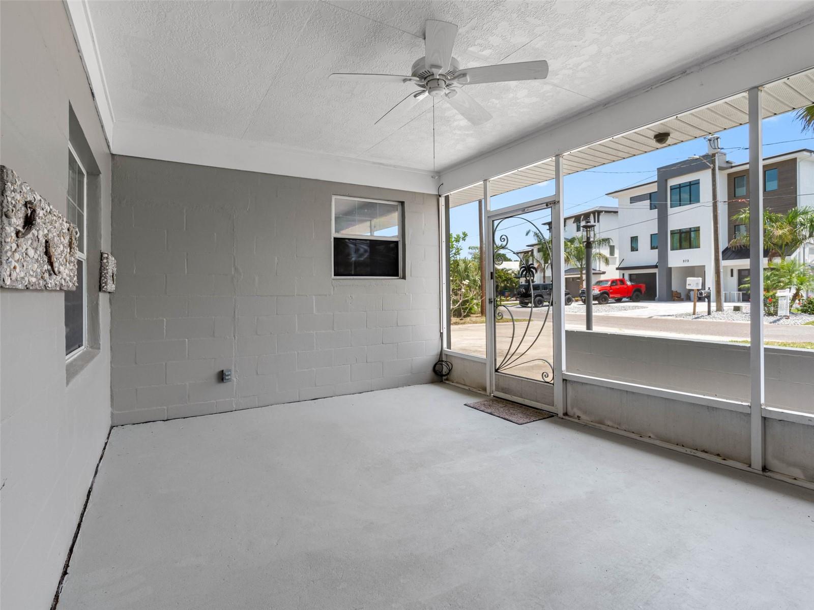Front Covered Screened Patio