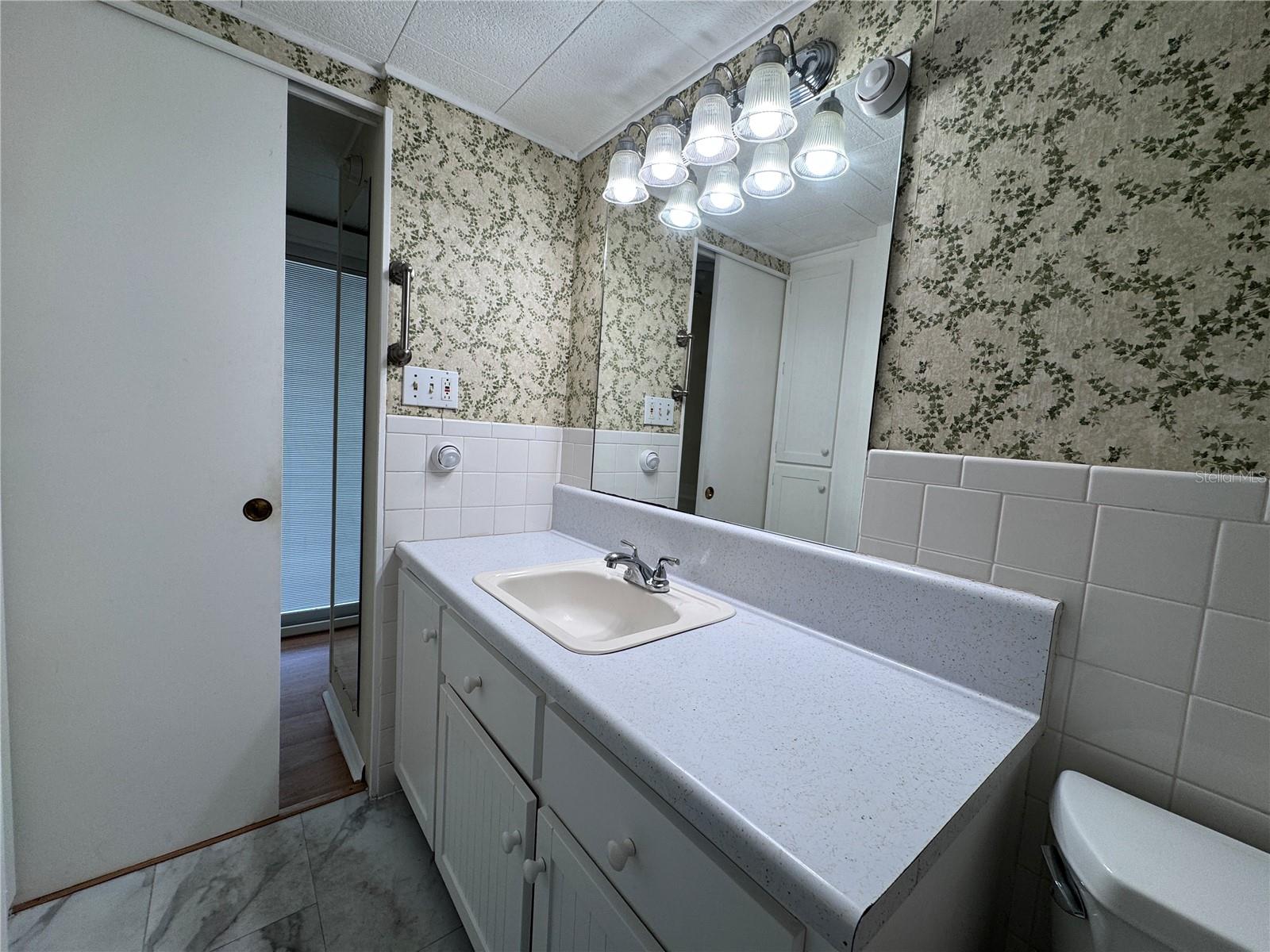 Large vanity.