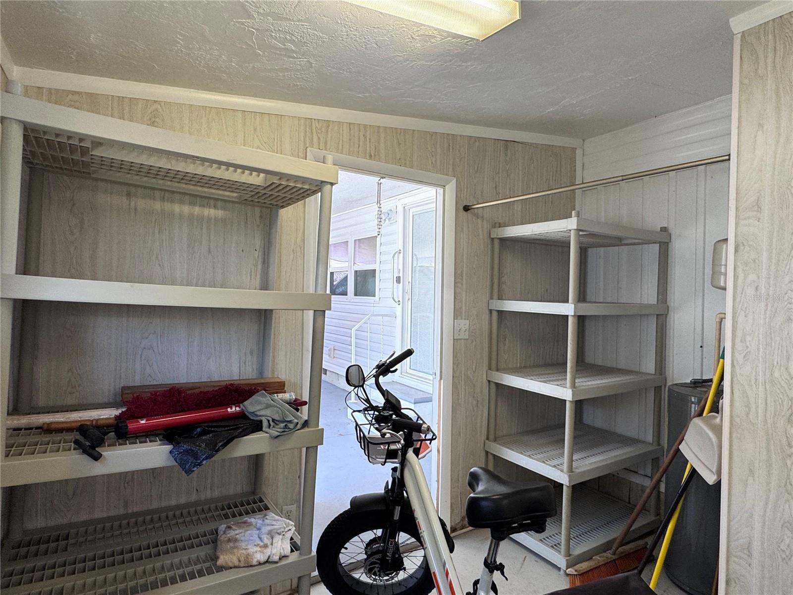 Storage on the carport.