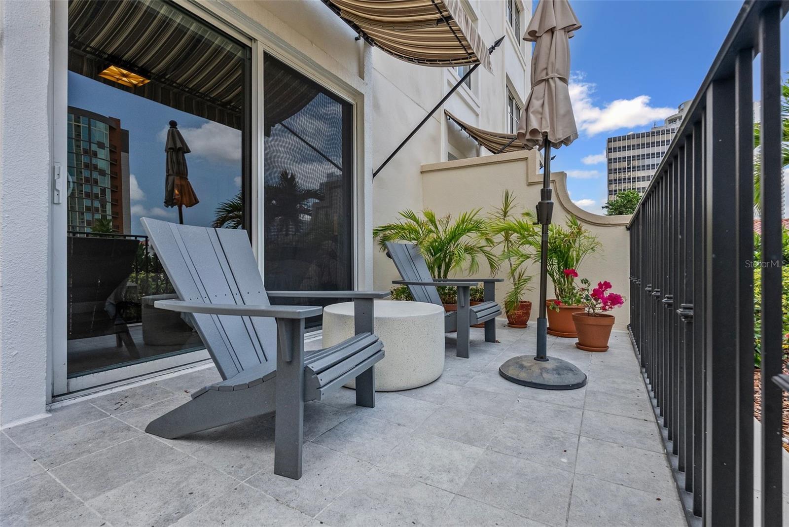 Second outdoor terrace, just off the guest bedroom