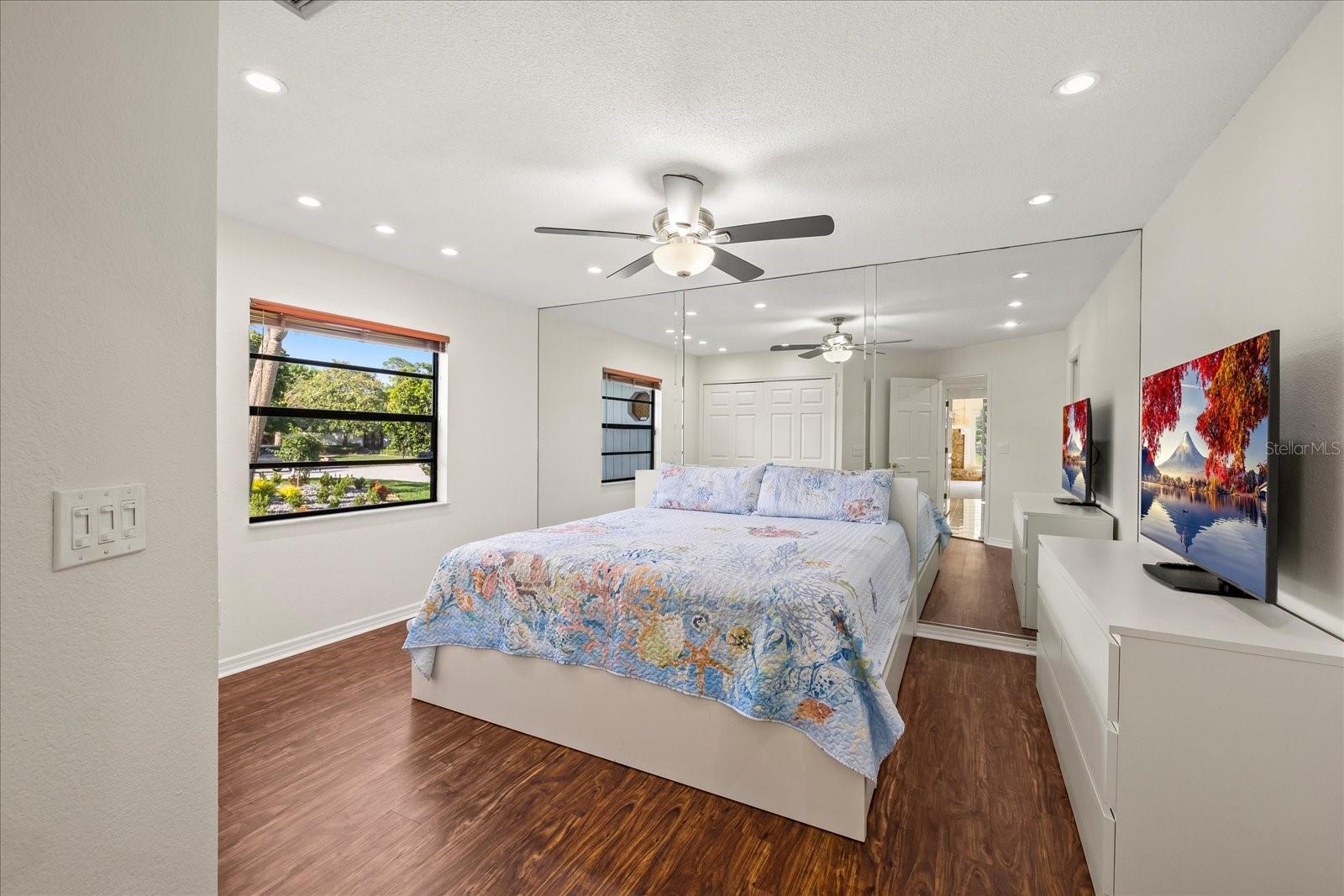 Private bedroom with 1/2 bath off of hallway.  Plenty of room to add a shower.