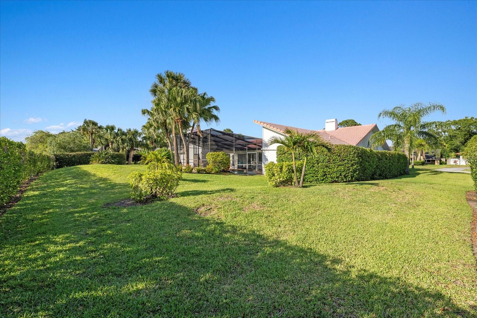 Private oversized corner lot offers plenty of room.