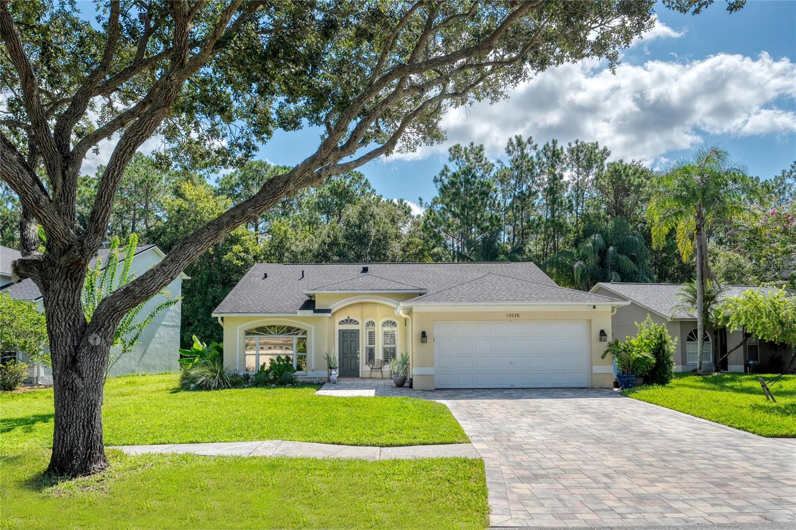 This Single Story home has lots of curb appeal starting with the beautiful paver driveway