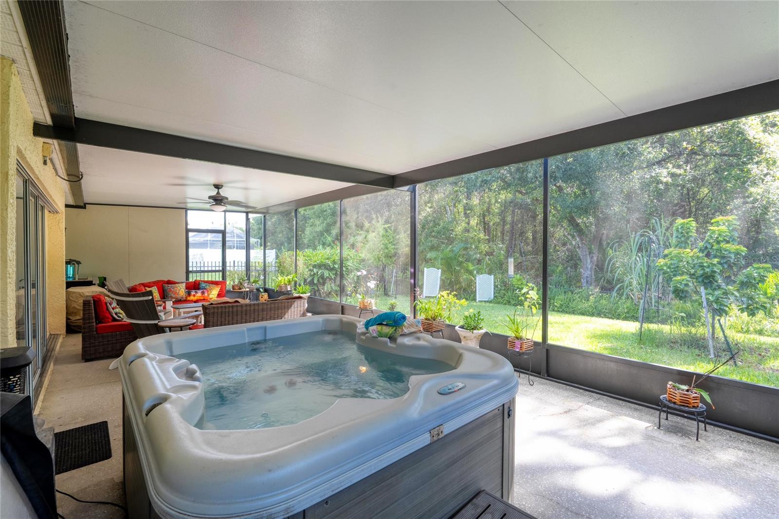 Take in the wildlife from your screened in Lanai