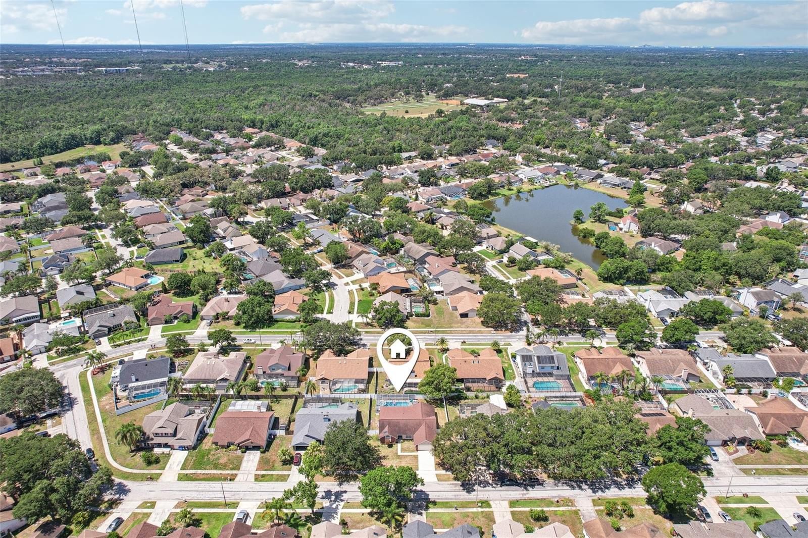 OVERHEAD AERIAL OF SURROUNDING AREA