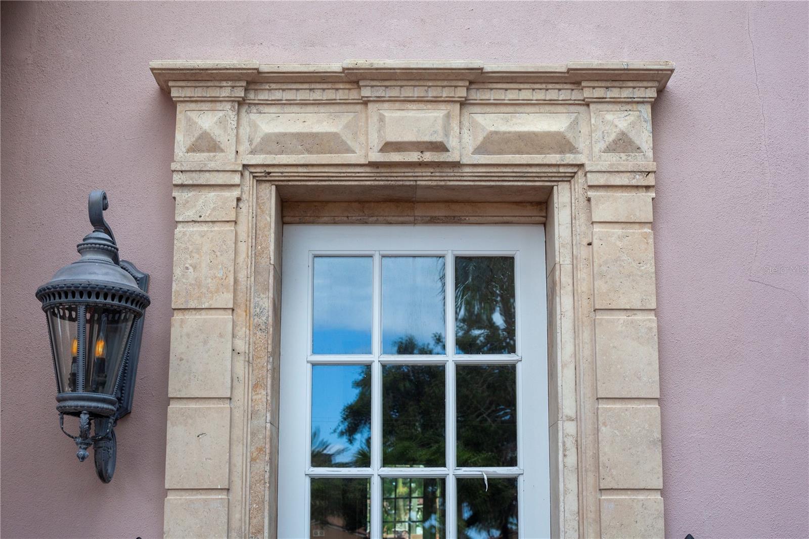 Hand carved marble window surrounds
