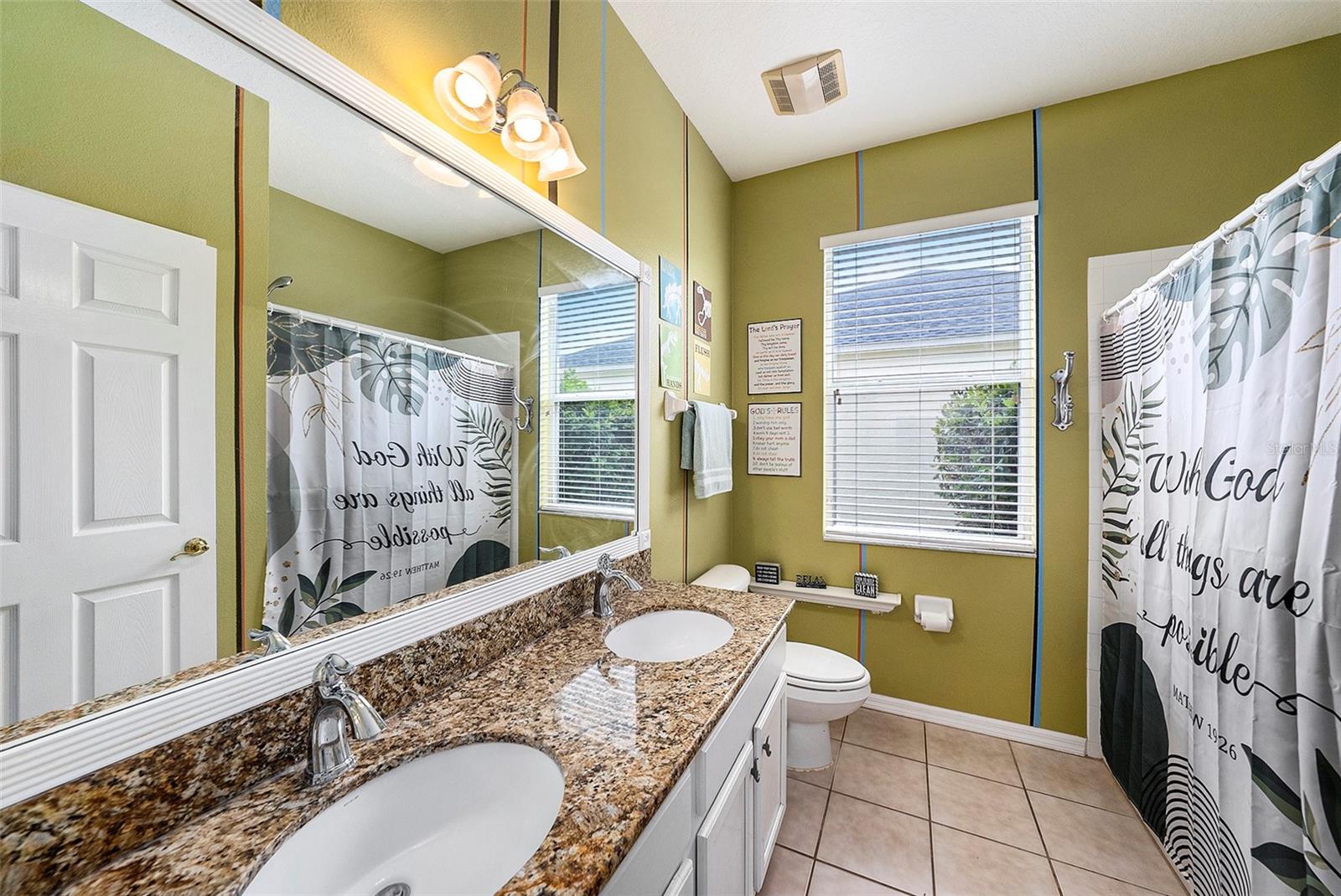 2nd bathroom with dual vanity