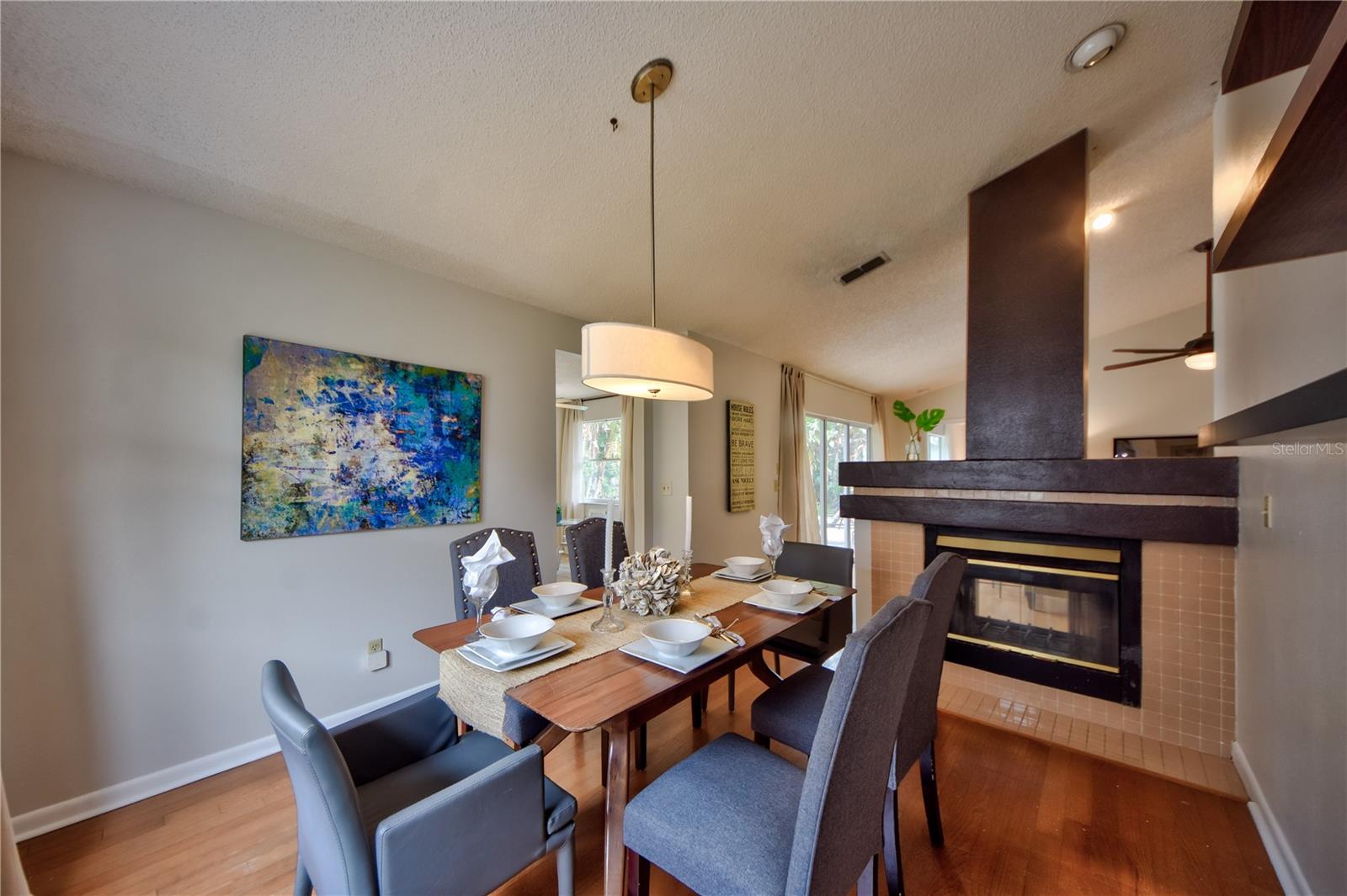 Dining Room/Double Sided Fireplace