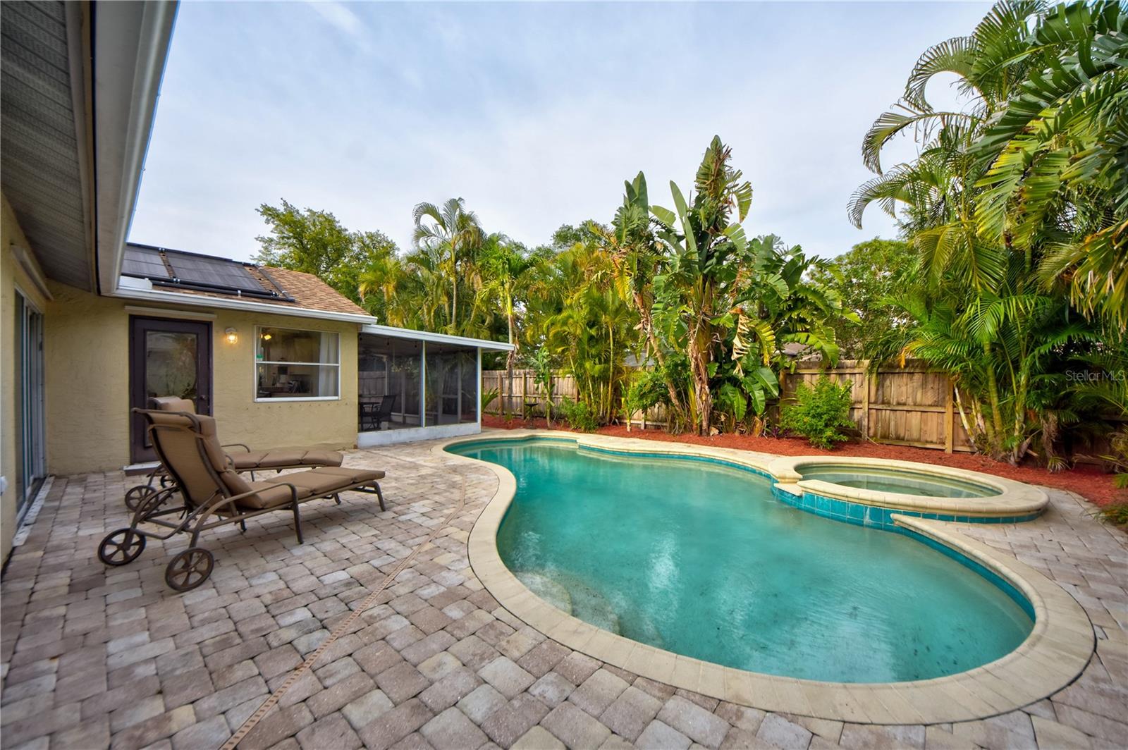 Pool with beautiful landscaping