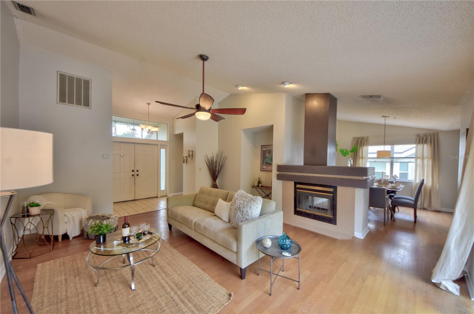 Living Room/Double Sided Fireplace