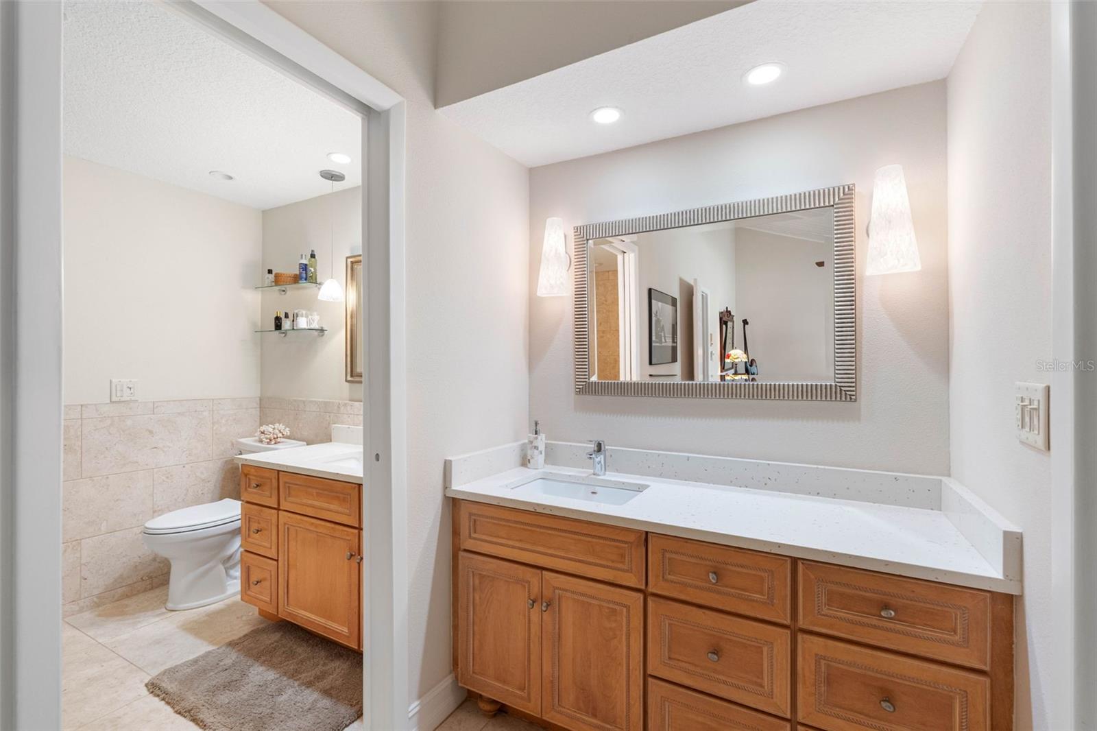 Two separate vanities.
