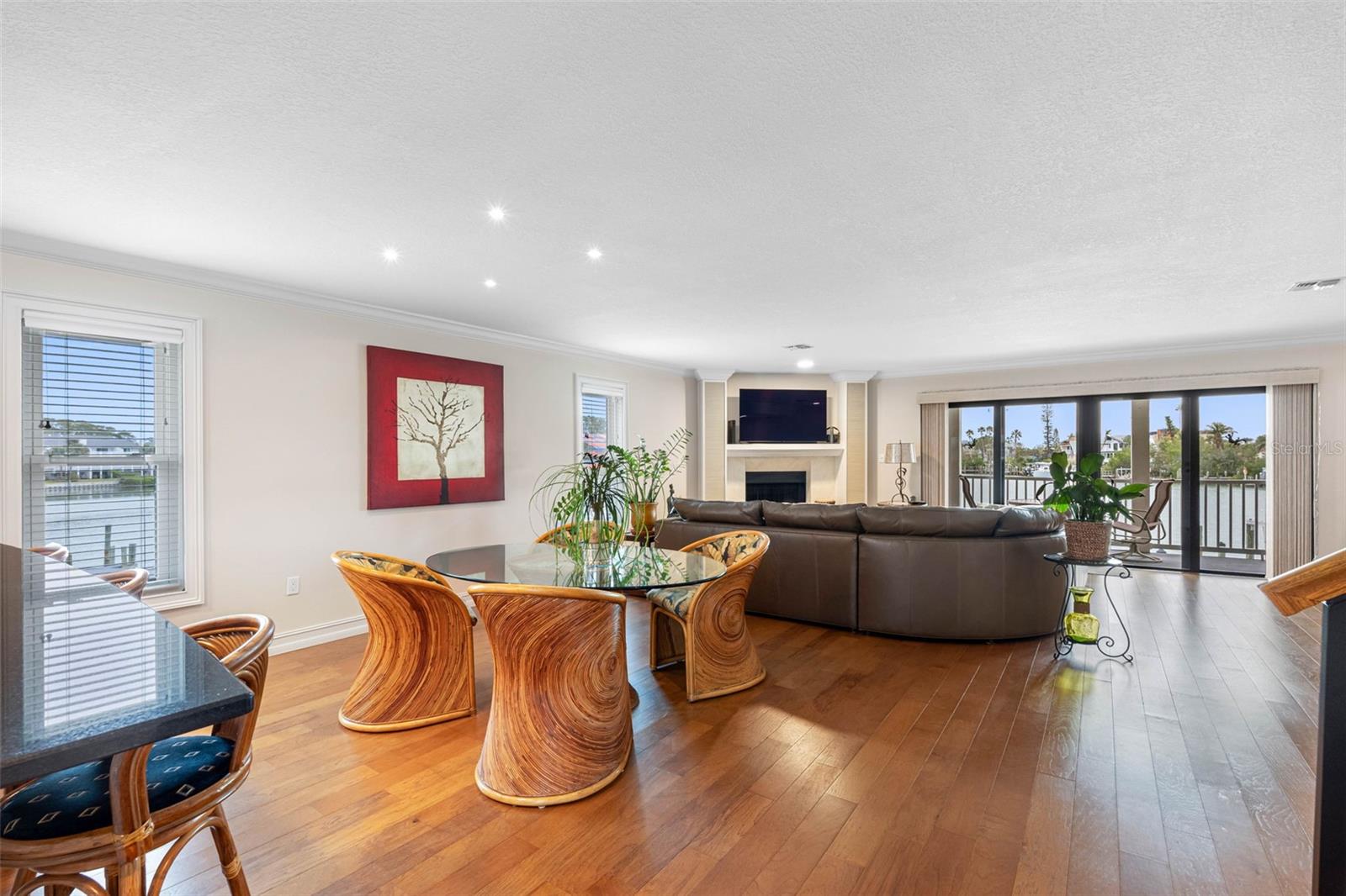 Light filled open concept living area.