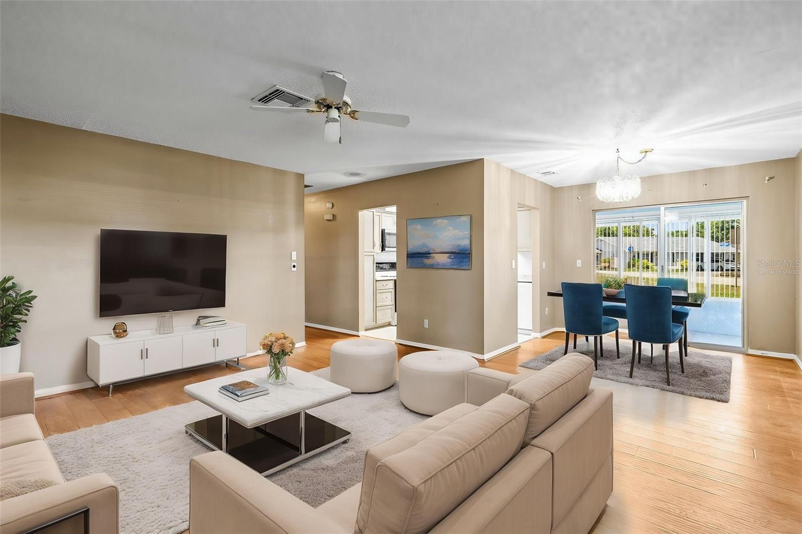 Virtually Staged - Living Room / Dining Room