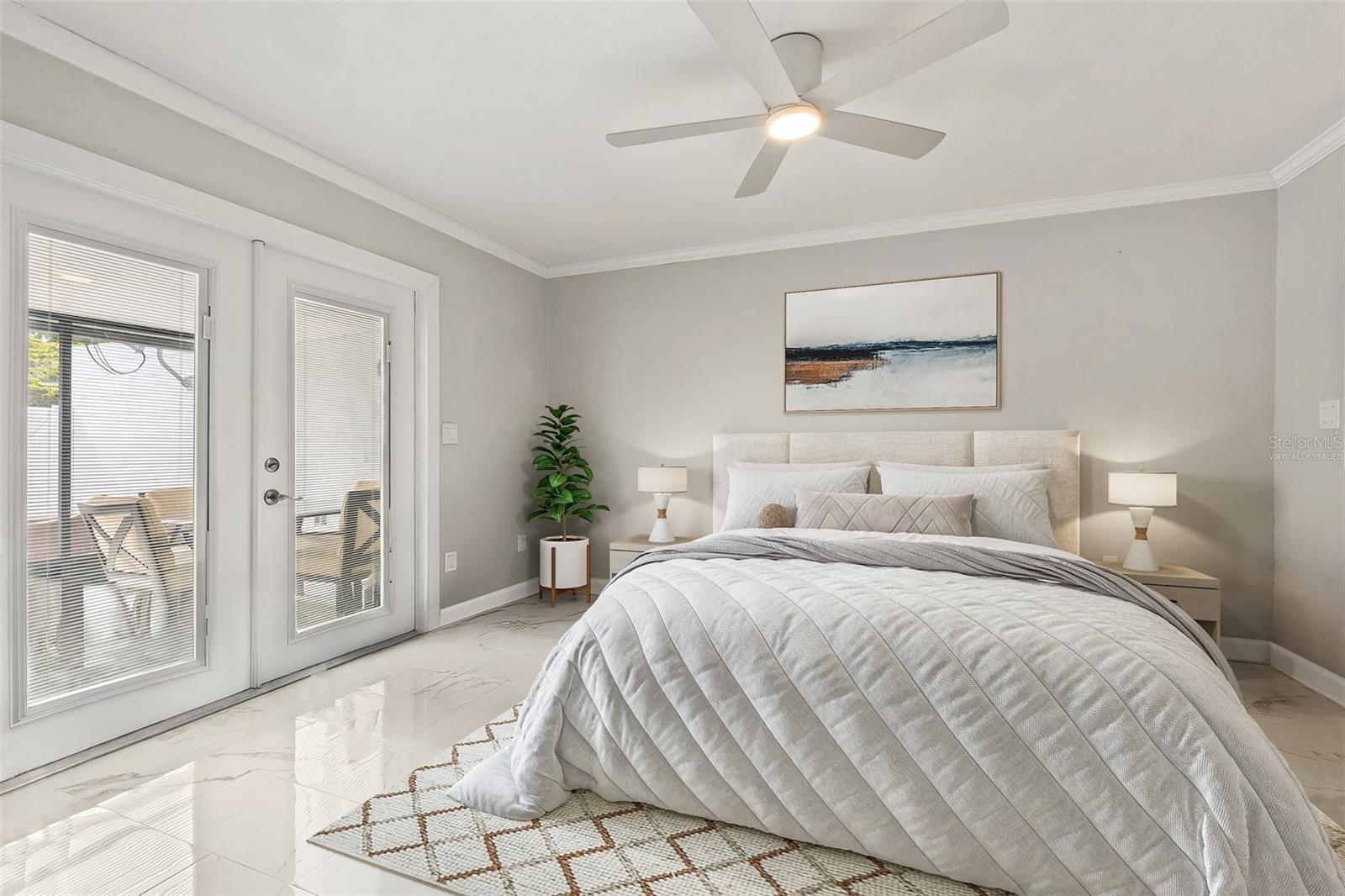 Primary bedroom - virtually staged