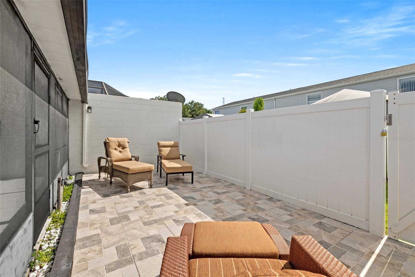 Private back courtyard