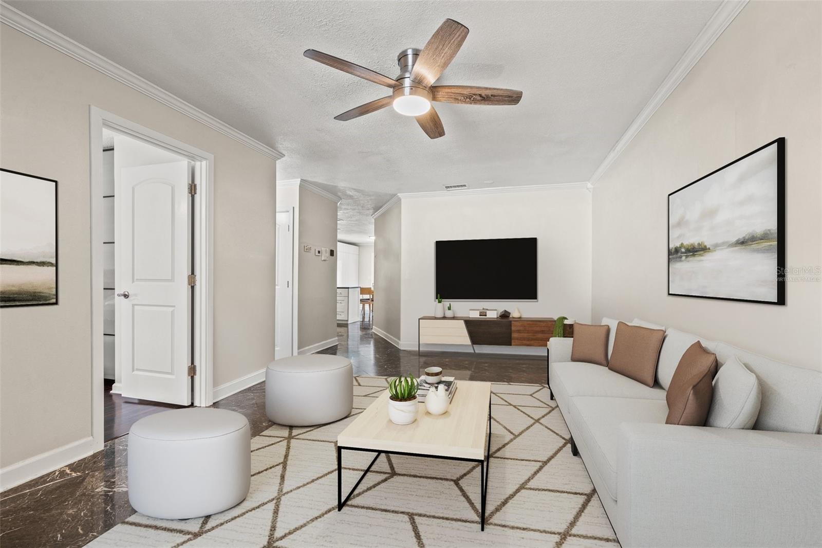 Formal living room - virtually staged