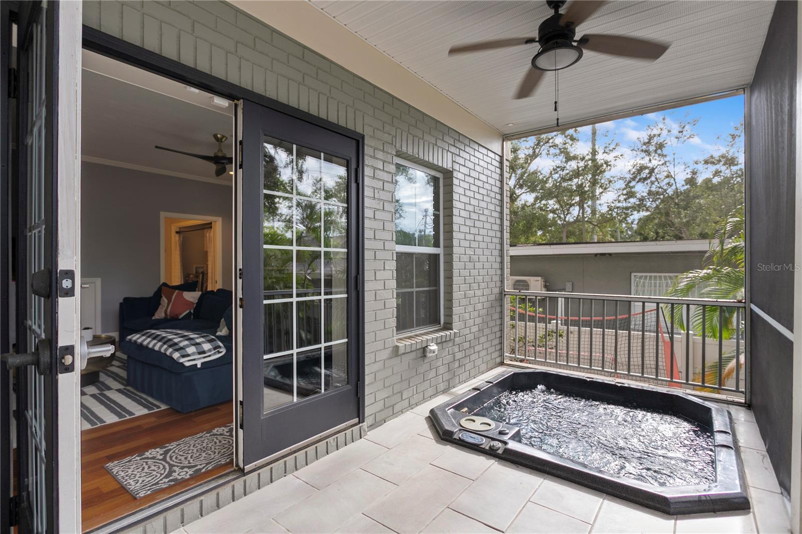 Enjoy time in the hot tub off the family room!