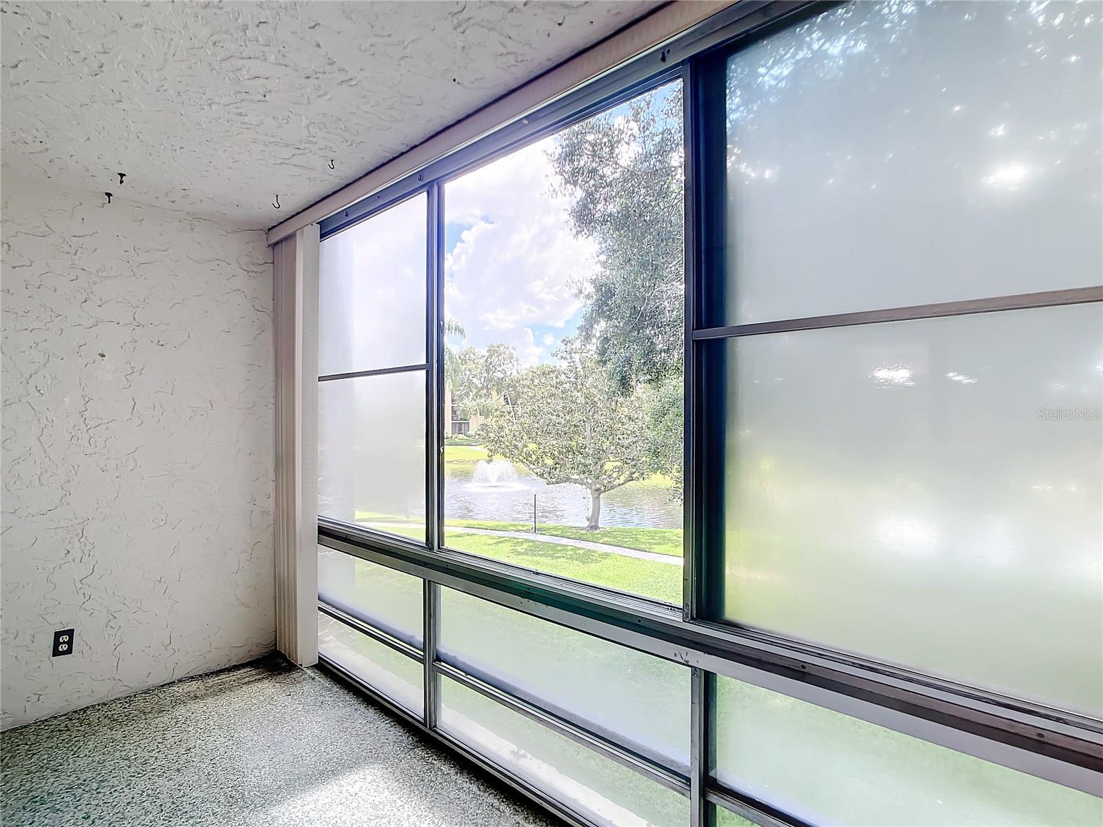 Florida Room with view of the pond