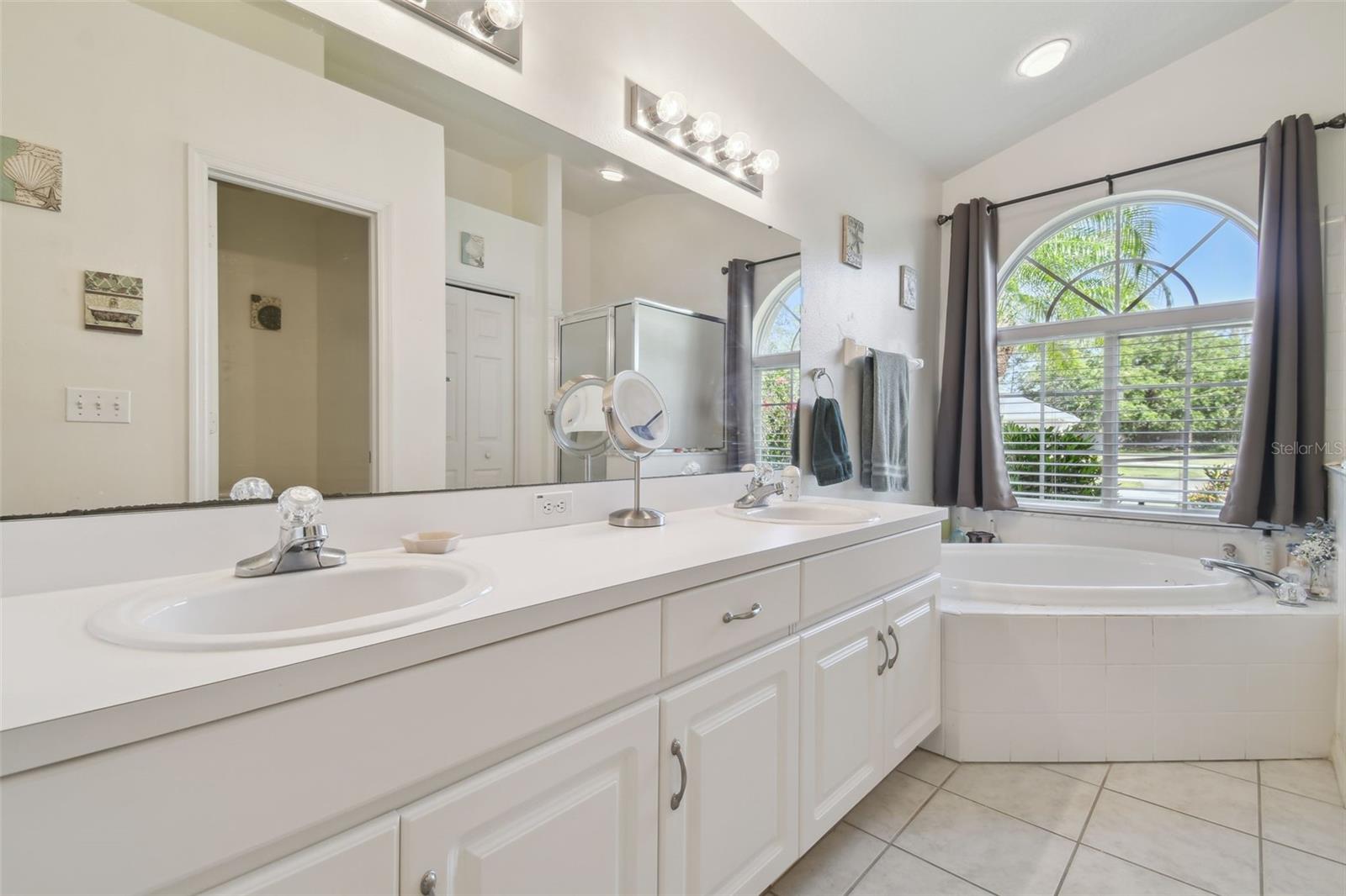 Primary Bathroom and soaking tub