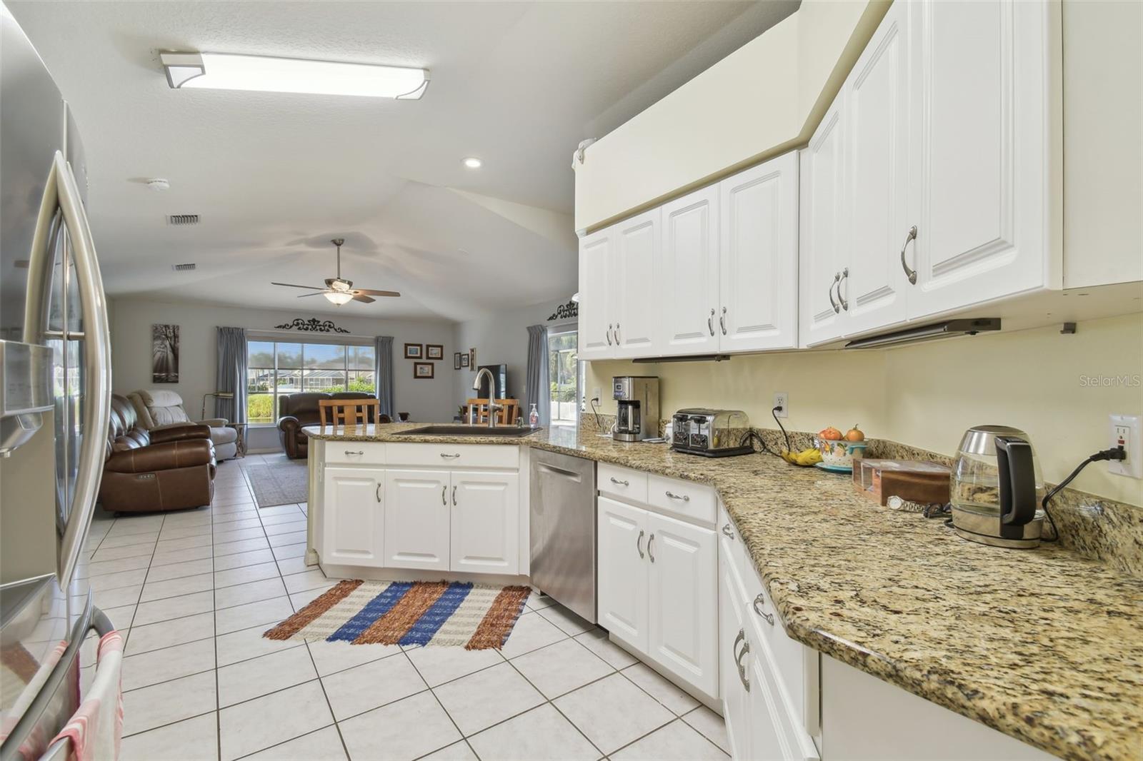 Kitchen facing the family room