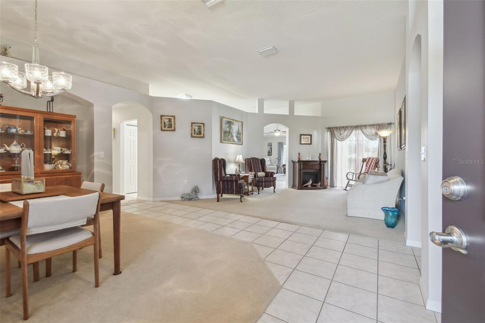 Entering home through front door