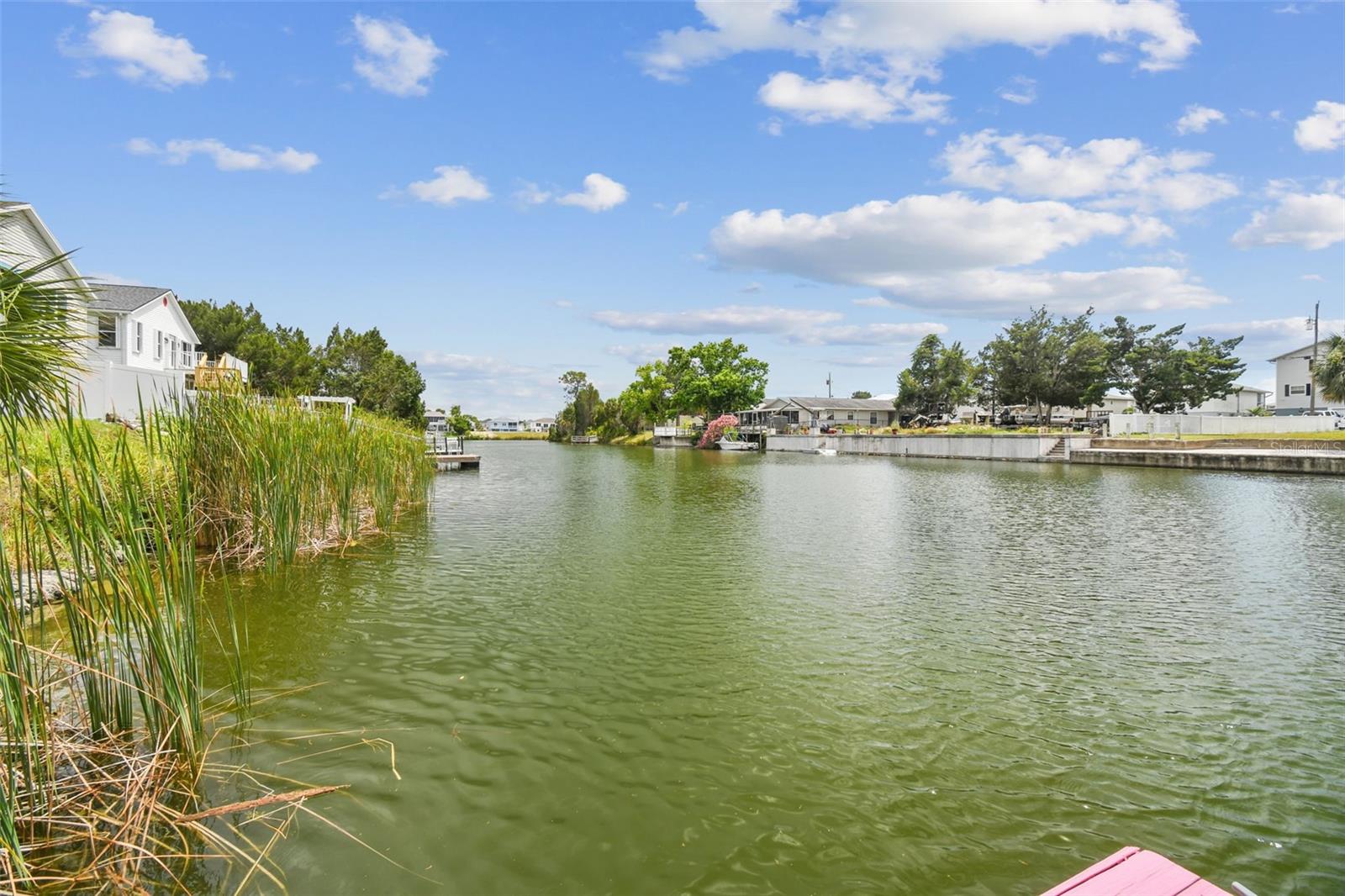 Canal leads to the Hernando Beach Boat Lift (approximately 1 mile away.) The boat lift acts as a transition point, lifting vessels from the inland canals to the waterway that leads out to the Gulf of America.