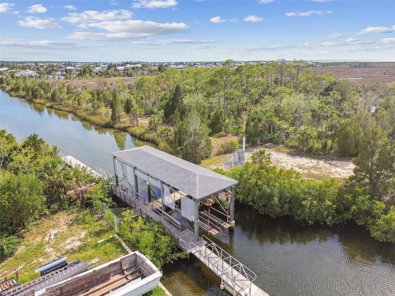 Hernando Beach Boat Lift - (less than a mile away) will provide access from the inland canals over to the waterway that leads out to the Gulf of America