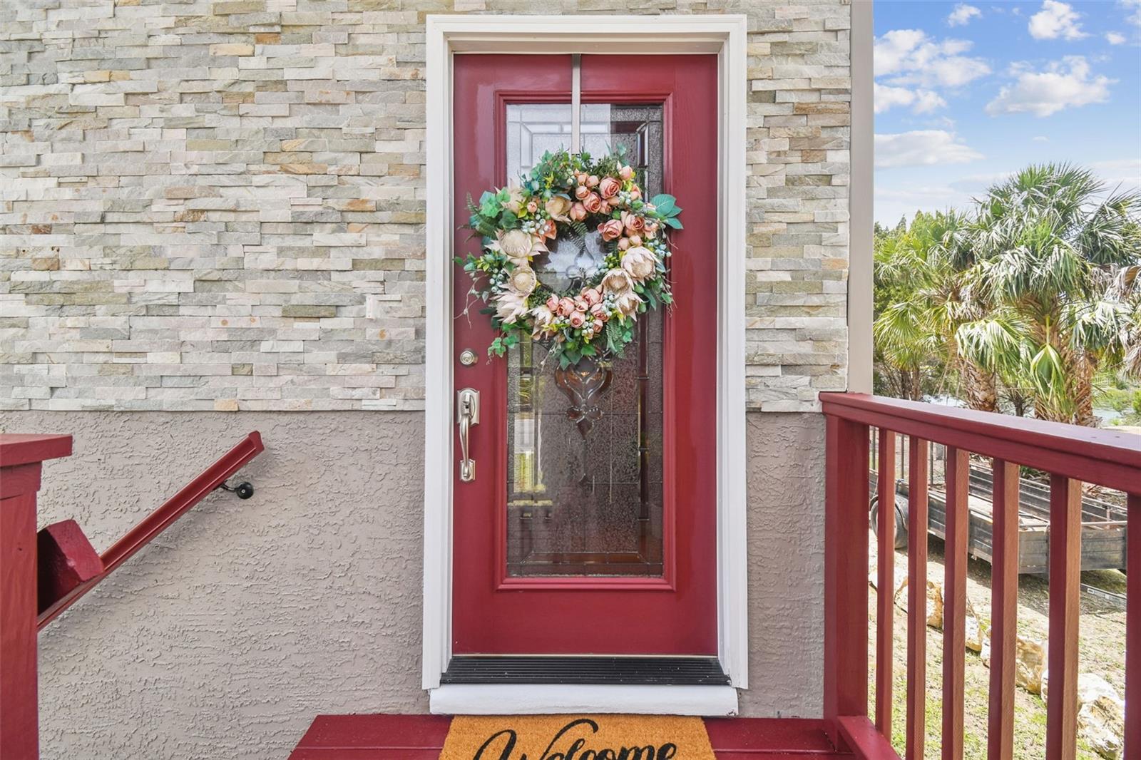 Elevated front door.