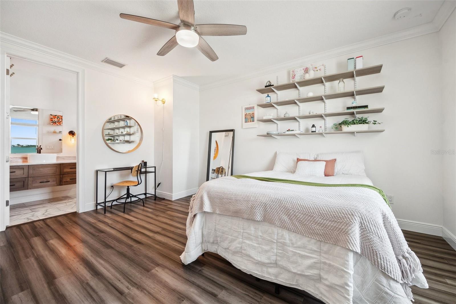 Secondary master bedroom on 3rd floor with breathtaking water views.