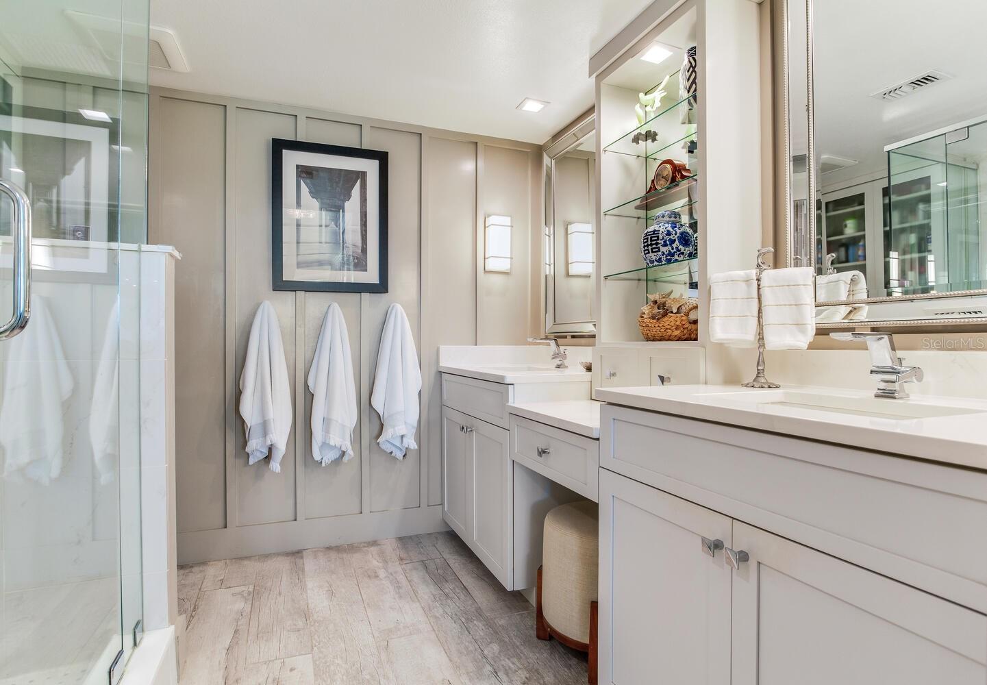 Primary Ensuite Bath Double Sink Vanity, makeup vanity