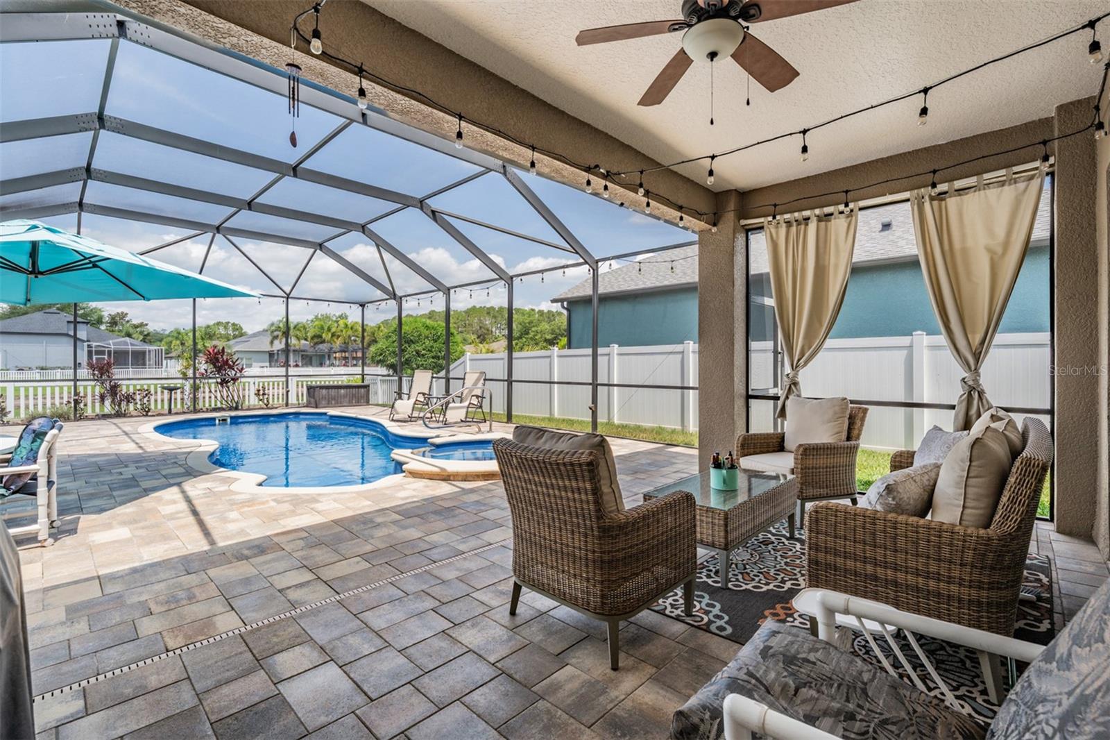 Plenty of covered area on the Lanai