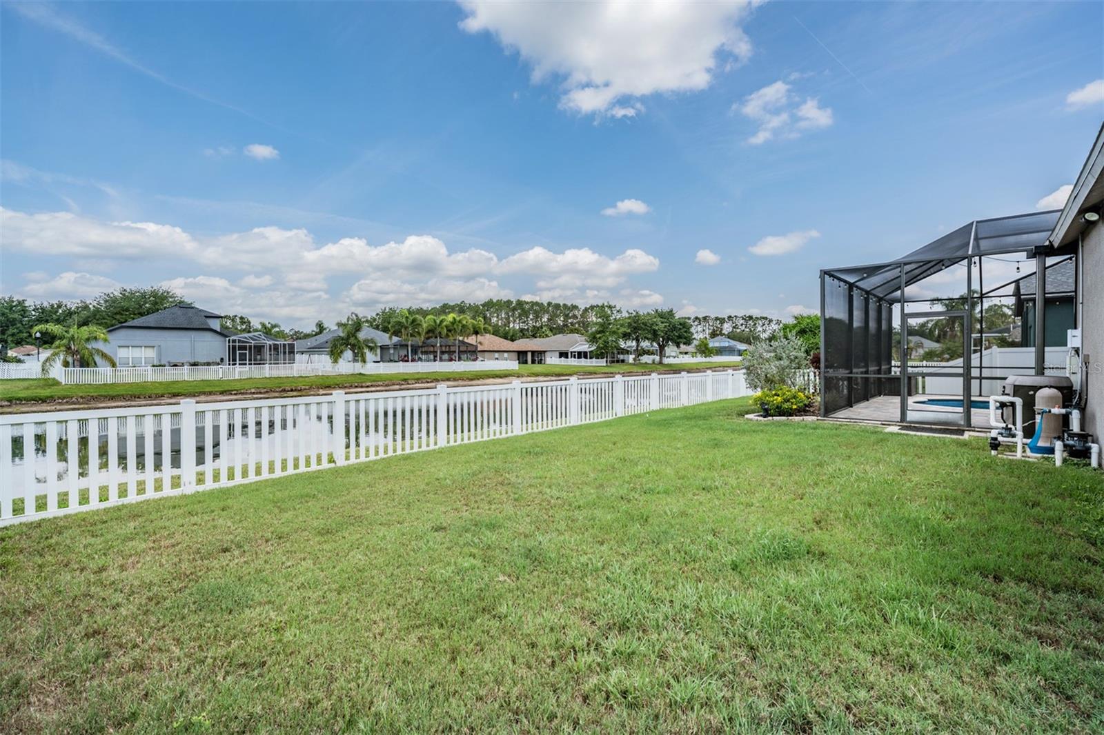 Large fenced in yard