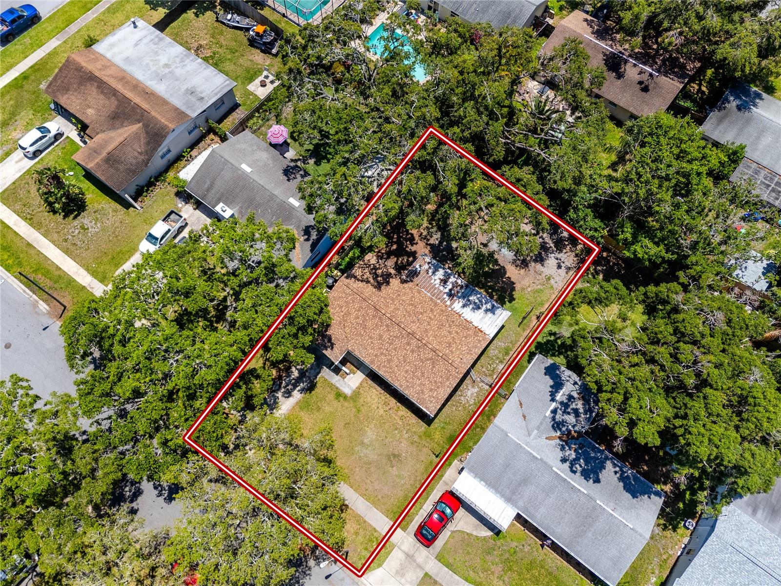 Aerial 1573 Cumberland Ln, Clearwater, FL 33755