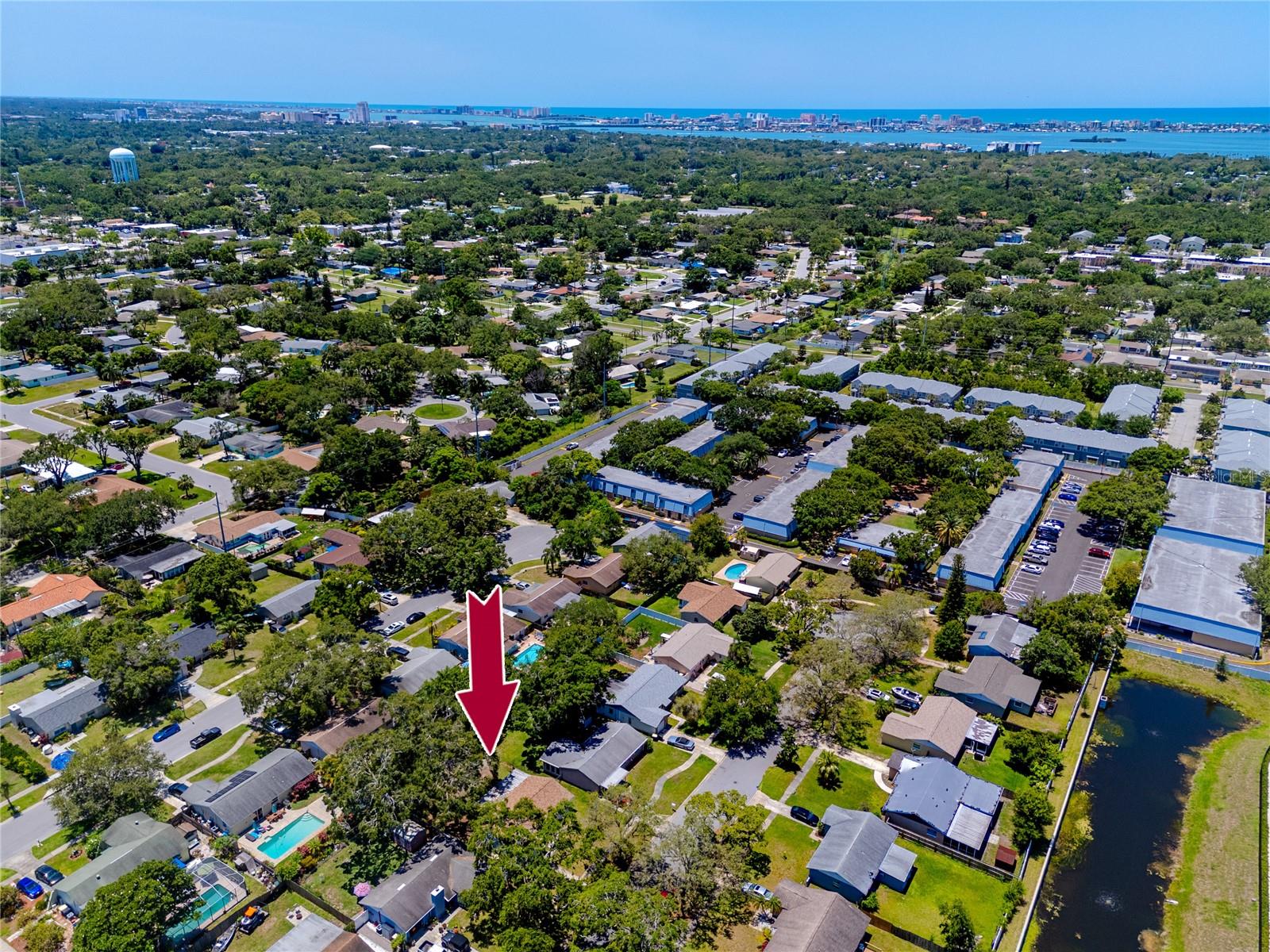 Aerial 1573 Cumberland Ln, Clearwater, FL 33755
