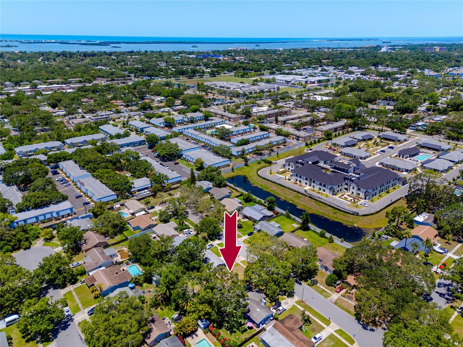 Aerial 1573 Cumberland Ln, Clearwater, FL 33755